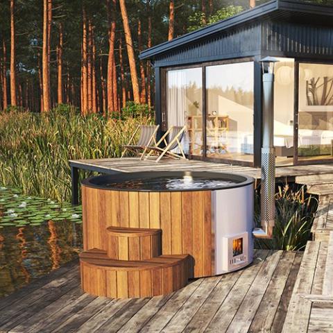 SaunaLife Model S4N Wood-Fired Hot Tub -  SL-MODELS4N