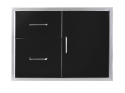 Wildfire 30 X 24 Door & Double Drawer Black Stainless Steel Combos - WFDDWCOMBO3024-BSS