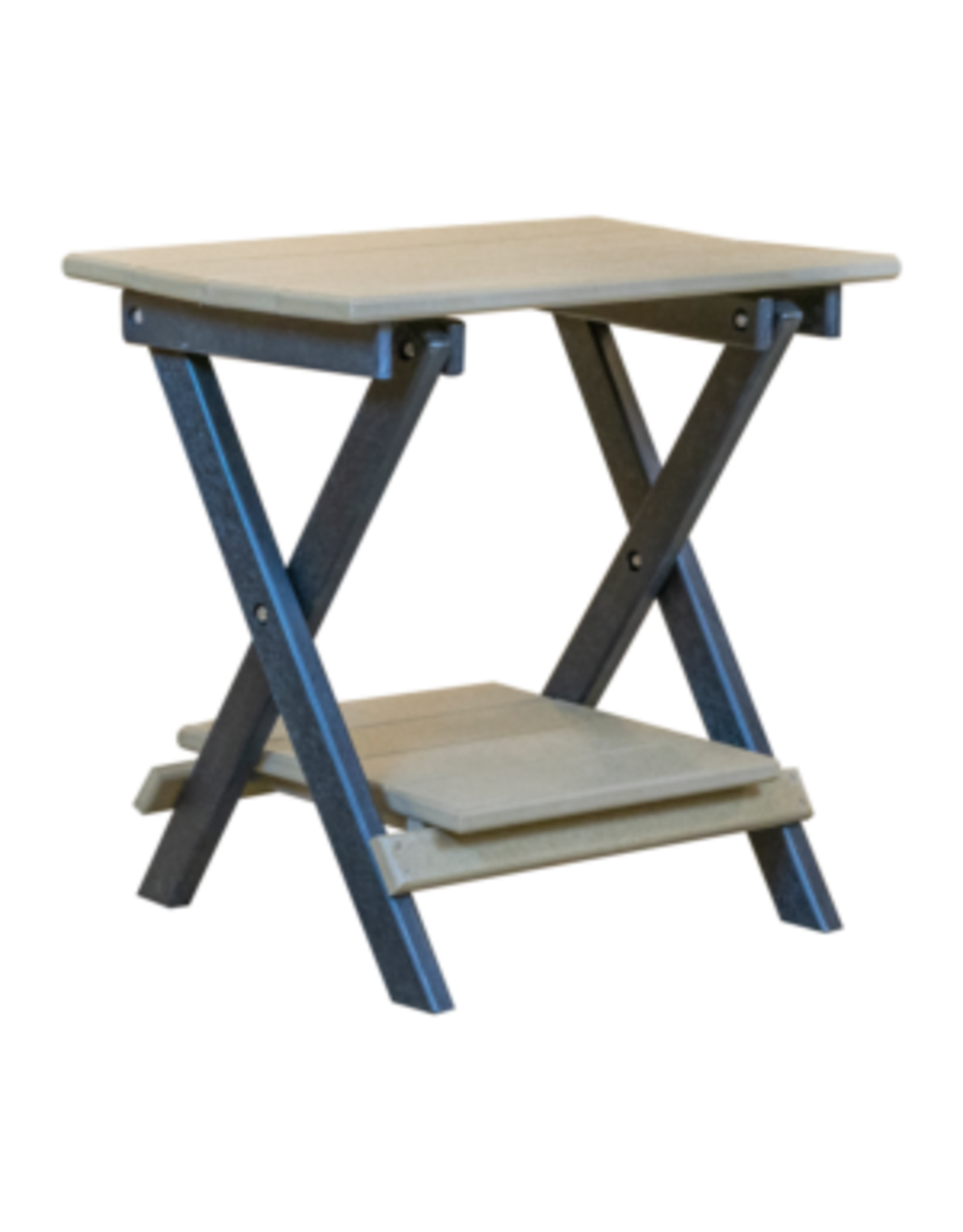Kanyon DELUXE FOLDING END TABLE W/SHELF K720 SOLID
