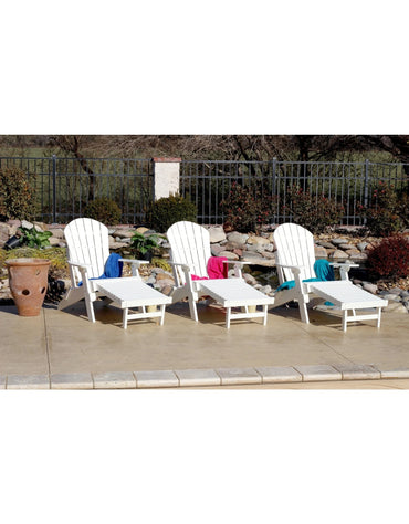 Kanyon FOLDING ADIRONDACK CHAIR W/PULLOUT OTTOMAN K111 DELUXE