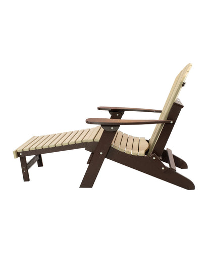 Kanyon FOLDING ADIRONDACK CHAIR W/PULLOUT OTTOMAN K111 SOLID