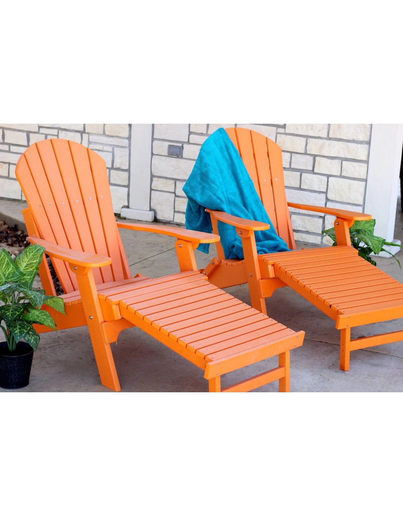Kanyon FOLDING ADIRONDACK CHAIR W/PULLOUT OTTOMAN K111 SOLID