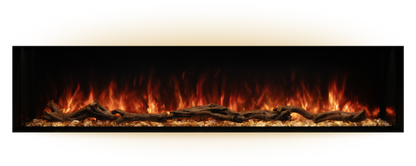 Modern Flames Landscape Pro Multi 56 Floating Mantel Set – Weathere Walnut, Wall-Mounted – WMC-56LPM-WW