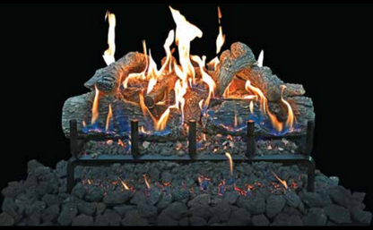Grand Canyon Gas Logs Lava Front View Burner with GlowFire™ Log Technology – Burner Only