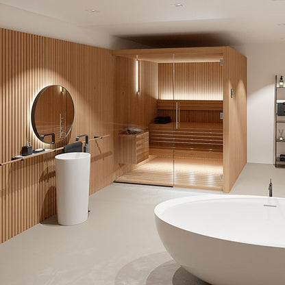 Auroom Libera Glass Indoor Sauna Kit – Elegant & Customizable (Up to 6 Persons)