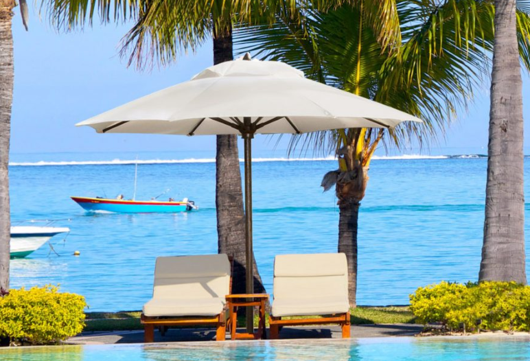 FiberBuilt Market Umbrella with Crank Lift & Push Button Tilt, 9 Foot Black Marine Grade Canopy and Black Pole - 9MCRK-T-8601