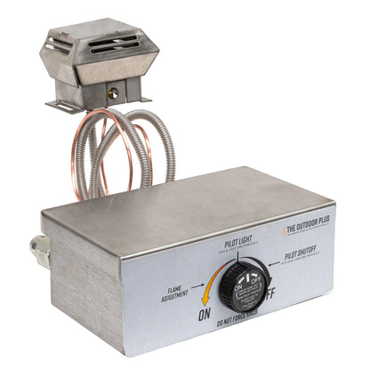 The Outdoor Plus 24-Inch Natural Gas Fueled, GFRC Concrete, Match Lit with Flame Sense Cazo Fire Bowl - OPT-24RFOFSML-VAN-NG