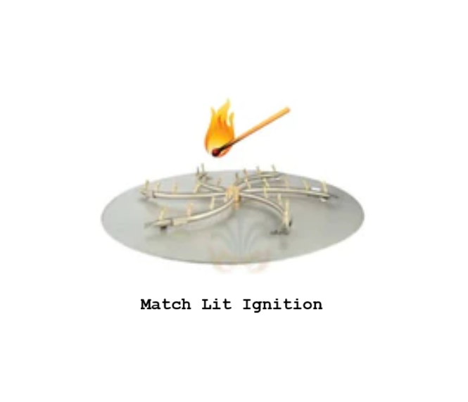 The Outdoor Plus Natural Gas Fueled 48-Inch Oak Coronado Wood Grain Fire Pit, Match Lit Ignition - OPT-COR48-OAK-NG