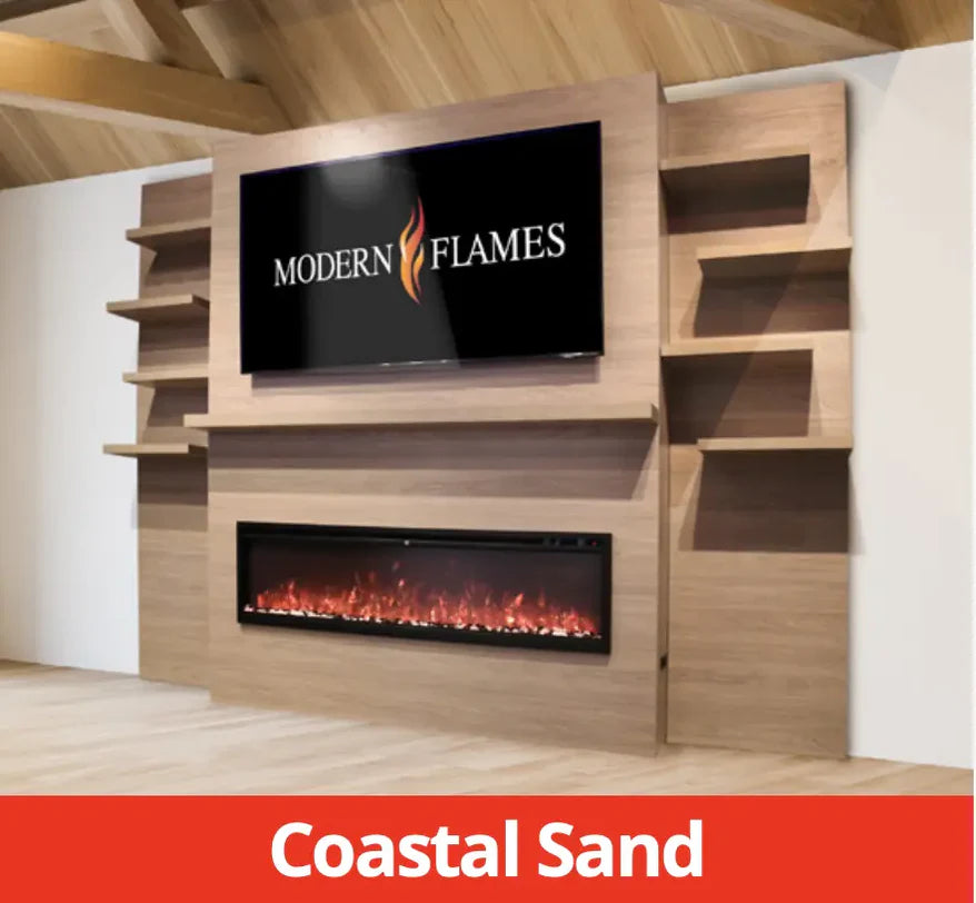 Modern Flames OR60-SLIM COASTAL SAND ORION MAIN WALL SYSTEM (6'W x 7' 10"H)-OFWS-MAIN-CS