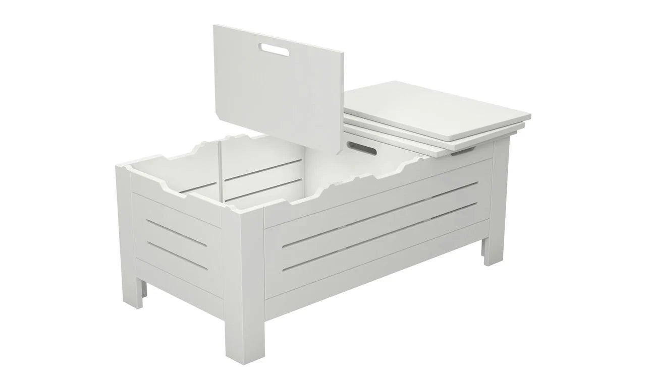 Ledge Lounger Mainstay Storage Coffee Table (Available in 8 Resin Colors) - LL-MS-CT-STG-GRY