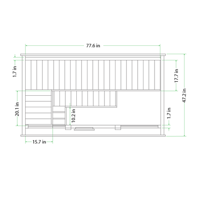 Mande Spa USA MW12 ThermoWood® Outdoor Sauna