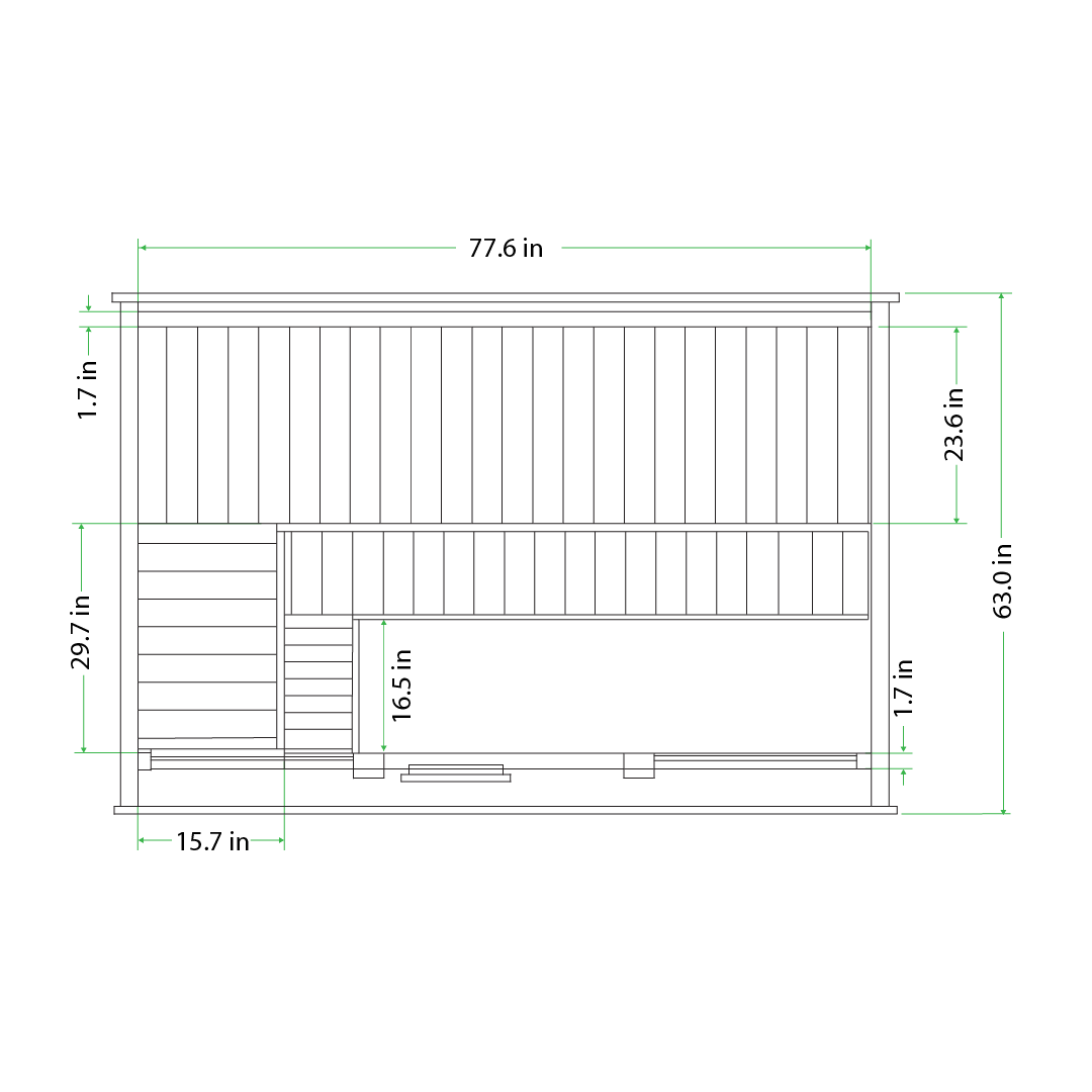Mande Spa USA MW16 Thermowood® Outdoor Sauna
