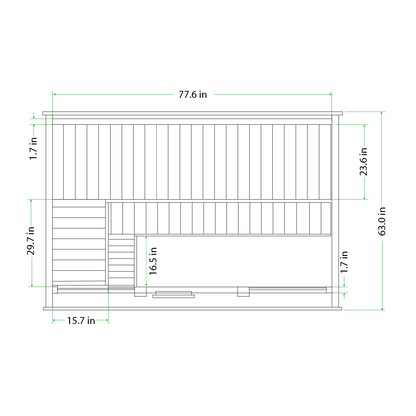 Mande Spa USA MW16 Thermowood® Outdoor Sauna
