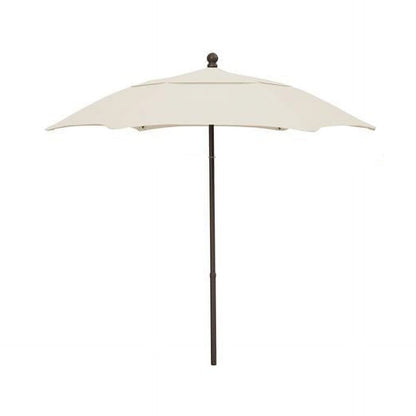 FiberBuilt Patio Umbrella with Push Up & Pin Lift, 9 Foot Natural Canopy and Champagne Bronze Pole - 9HPUCB-Natural