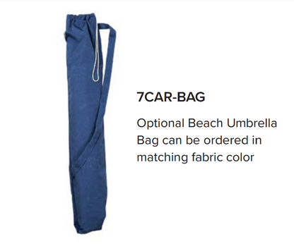 FiberBuilt 7.5 Foot Push Up Beach Umbrella with Teal Valance Style Canopy and Natural Oak Pole - 7BPU-6R-WDA-TX-Teal