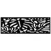 OUTDECO 16"x48" Tropical Galvanized Steel Wall and Fence Extension Privacy Panel, Black Powder Coat-ODMET4801