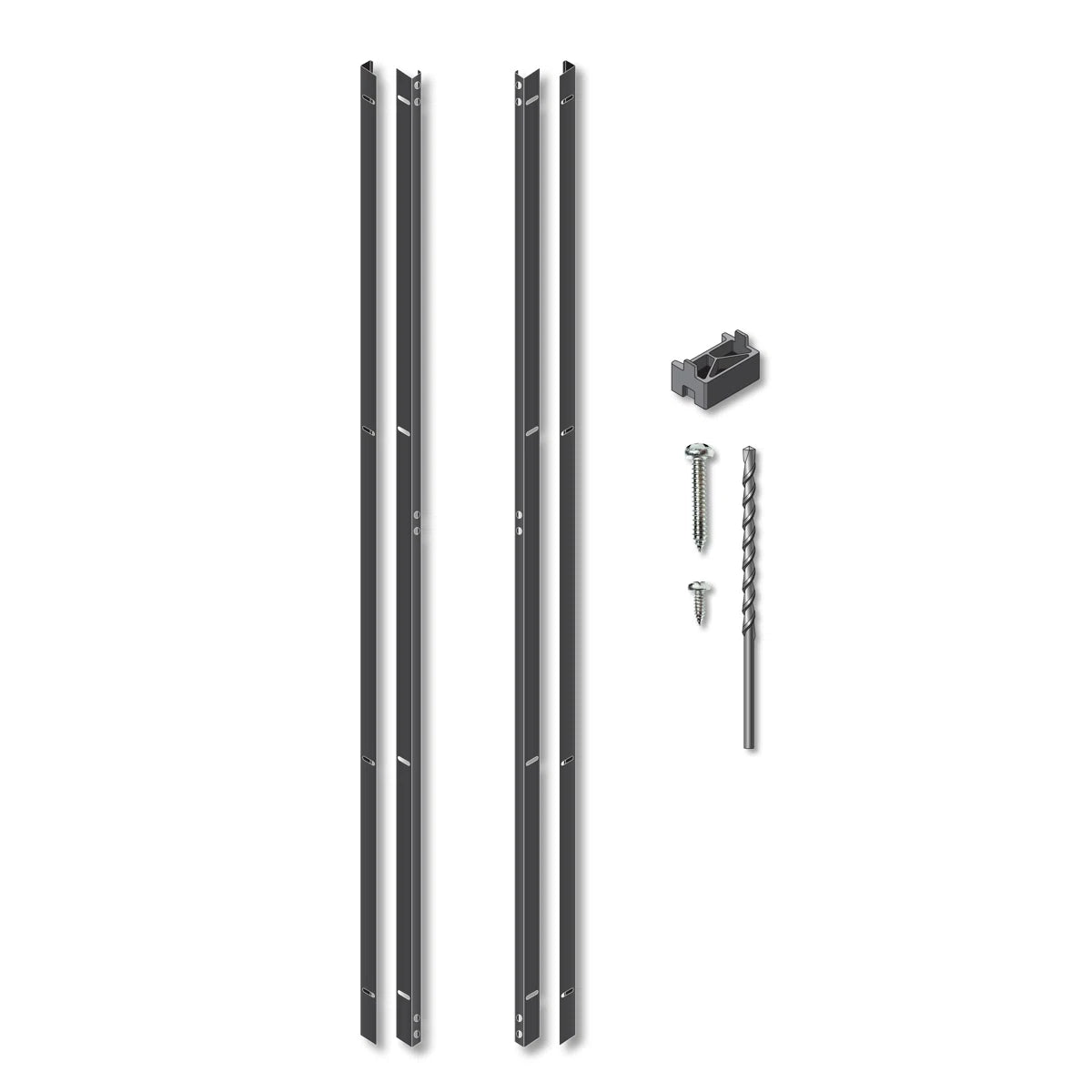 OUTDECO 72” Galvanized Steel Adjustable Slat Fence Frame Kit -ODSL6