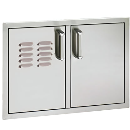 Fire Magic Premium Flush 30" Double Doors W/Tank Tray, Louvers & Dual Drawers - 53930SC-12T
