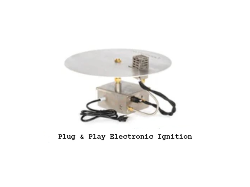 The Outdoor Plus Natural Gas Fueled 48-Inch Oak Coronado Wood Grain Fire Pit, Match Lit Ignition - OPT-COR48-OAK-NG