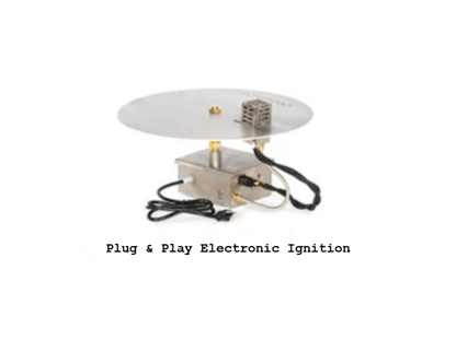 The Outdoor Plus Natural Gas Fueled 48-Inch Oak Coronado Wood Grain Fire Pit, Match Lit Ignition - OPT-COR48-OAK-NG