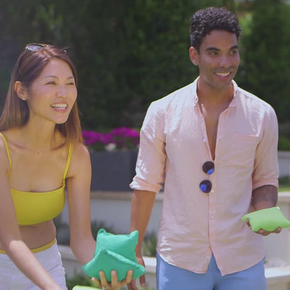 Ledge Lounger Backyard & Portable Cornhole Toss Board Set