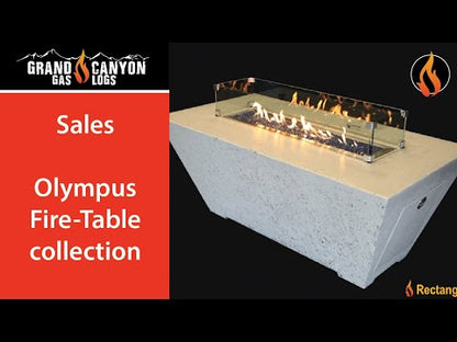Grand Canyon Gas Logs 18” Tall Olympus Rectangular Fire Table / YouTube Video