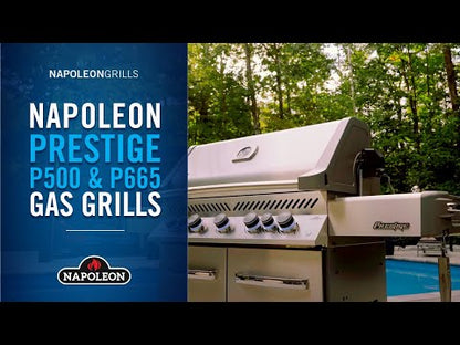 Napoleon Prestige® 665 Connected RSIB Propane Gas Grill with Infrared Side and Rear Burner - P665VXRSIBPSS