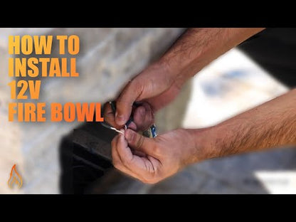 The Outdoor Plus 24-Inch Liquid Propane Fueled, GFRC Concrete, Maya Fire & Water Bowl with Low Voltage Electronic Ignition - OPT-24SFWE12V-VAN-LP