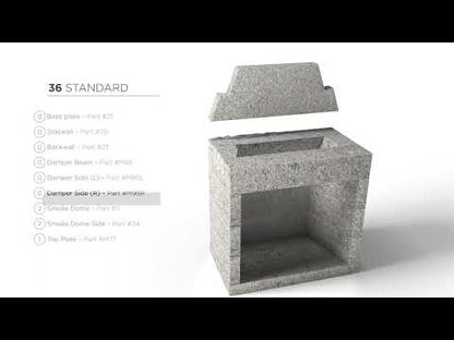 Isokern Standard 36" Wood Burning Fireplace - 80S36