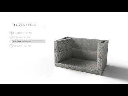 Isokern Vent Free 36" Gas Burning Fireplace - 81036