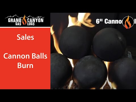 Grand Canyon Gas Logs Cannon Balls, 2” to 6” | Available in 3 Colors
