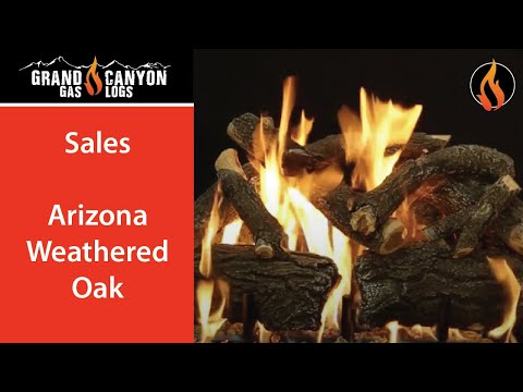 Grand Canyon Gas Logs Arizona Weathered Oak Log Sets, 18” to 60”