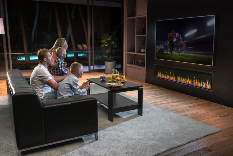Modern Flames Orion 60” Slim Virtual Electric Fireplace – OR60-SLIM