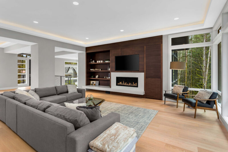 Modern Flames Orion 76” Slim Virtual Electric Fireplace – OR76-SLIM