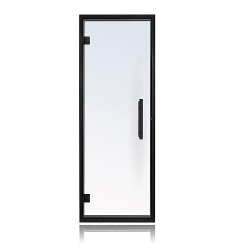 Prosaunas Clear Glass Sauna Door 24x73 with Black Alder Frame