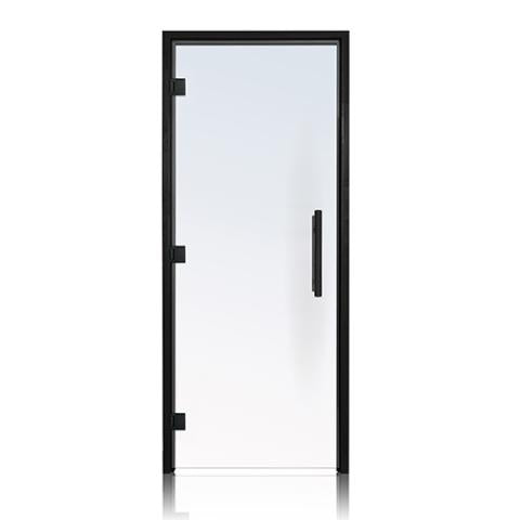 Prosaunas Clear ADA Glass Sauna Door 36x81 with Black Alder Frame