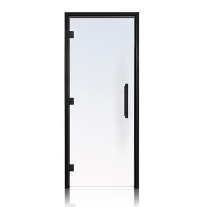 Prosaunas Clear ADA Glass Sauna Door 36x81 with Black Alder Frame
