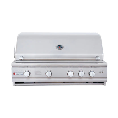 RCS 30" Cutlass Pro Grill W/ Rear Burner, Briquette Trays & Blue LEDs-RON30B LP