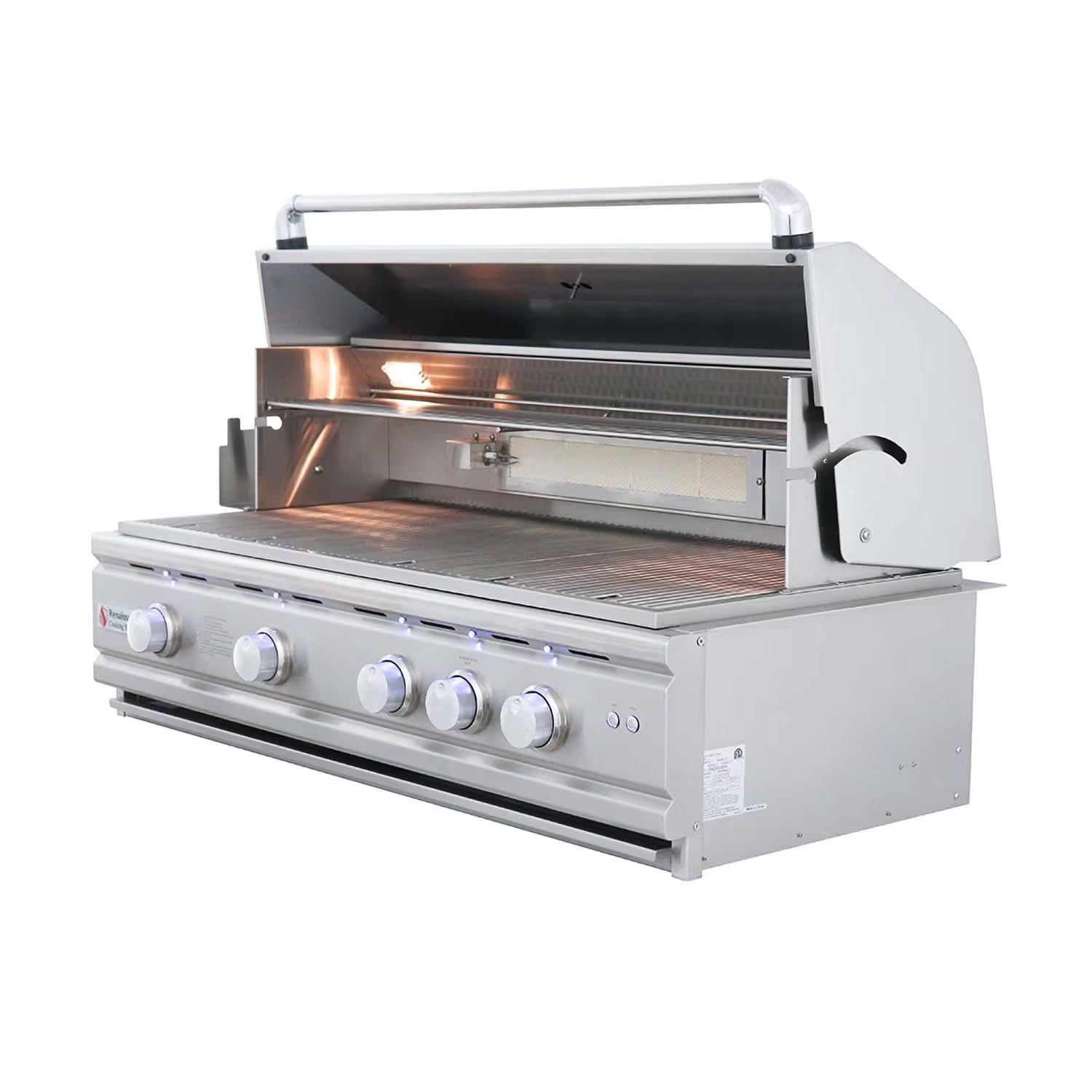 RCS 42" Cutlass Pro Grill W/ Rear Burner, Briquette Trays & Blue LEDs-RON42B LP