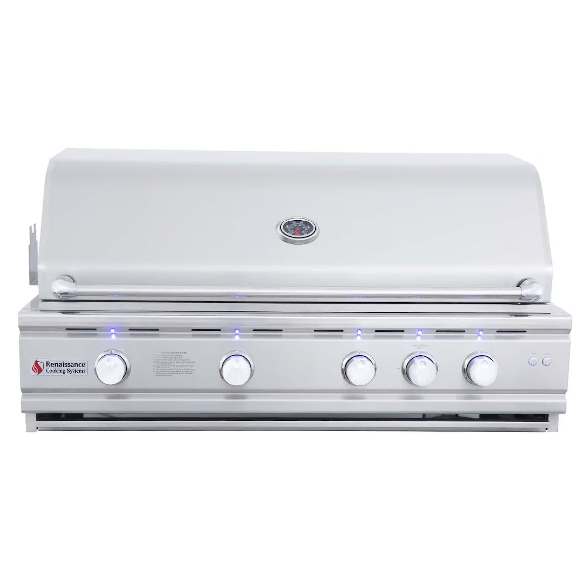 RCS 42" Cutlass Pro Grill W/ Rear Burner, Briquette Trays & Blue LEDs-RON42B