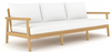 Royal Teak Collection Seville Sofa / 3-Seater Sofa with White Cushions - SEV3S-W
