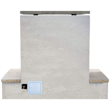 Cal Flame SAHARA - Modern Outdoor Gas Fireplace w/ Wrap-Around Mantel