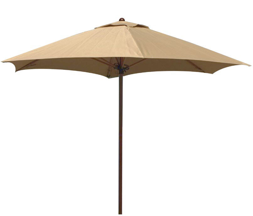 Fiberlite San Marco 11' Woodgrain Market Umbrella