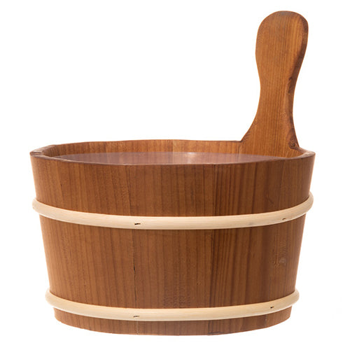4Living Straight Handle Sauna Bucket, Thermo-Alder 4L