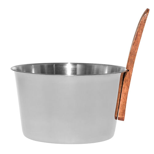 4Living Straight Handle Sauna Bucket, Steel 4L
