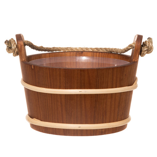 4Living Rope Handle Sauna Bucket, Thermo-Alder 4L