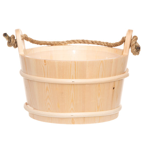 4Living Rope Handle Sauna Bucket, Spruce 4L