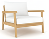 Royal Teak Collection Seville Club Chair with White Cushions - SEVCC-W