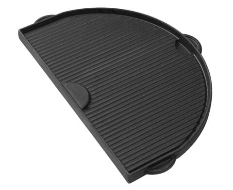 Primo Ceramic Grills Half-Moon Cast Iron Griddle, Compatible w/ Junior Charcoal Grill - PG00362