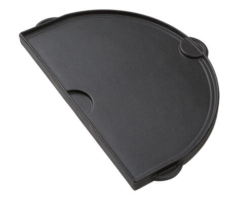 Primo Ceramic Grills Half-Moon Cast Iron Griddle, Compatible w/ Junior Charcoal Grill - PG00362